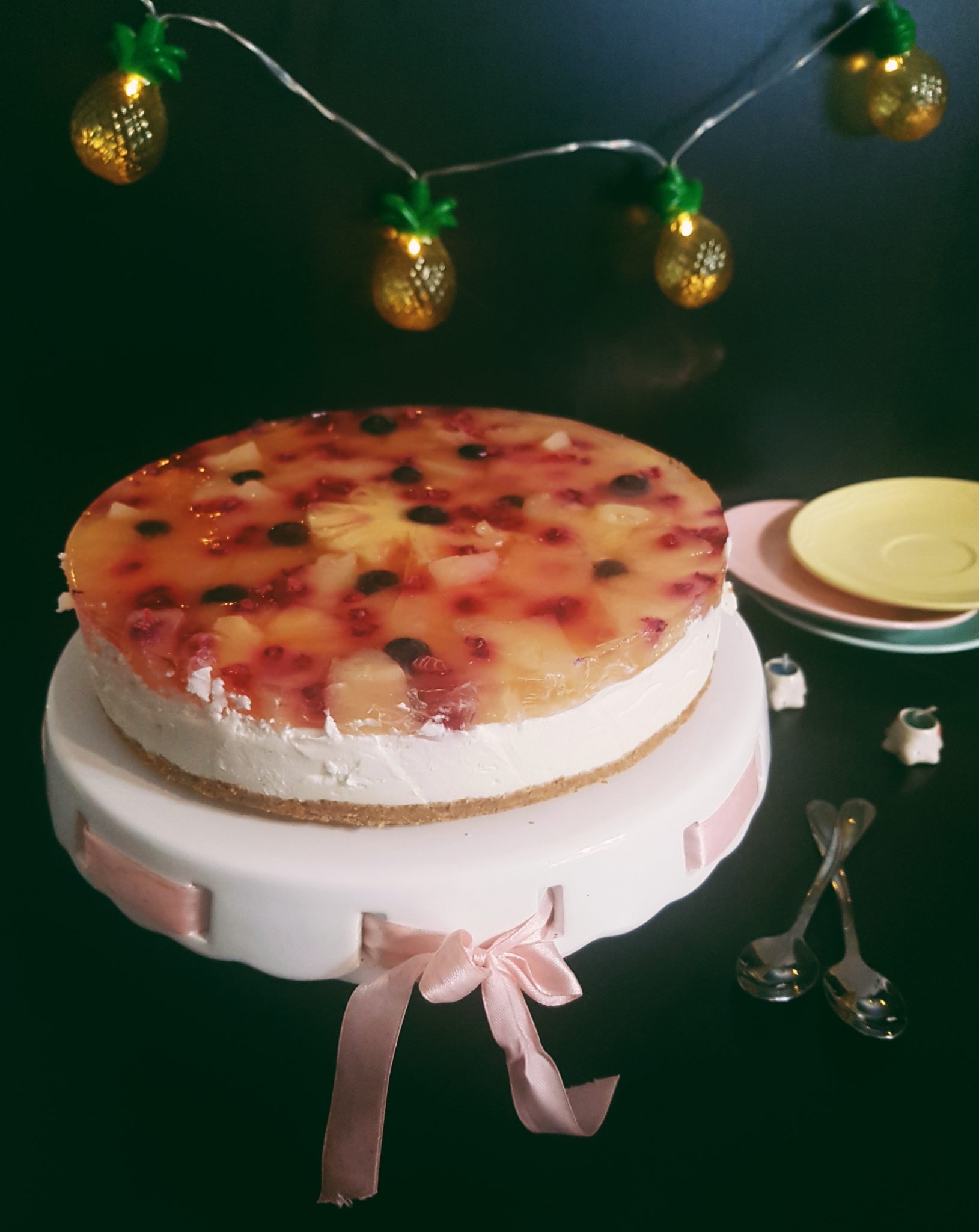 Cheesecake cu ananas si un gand de vacanta