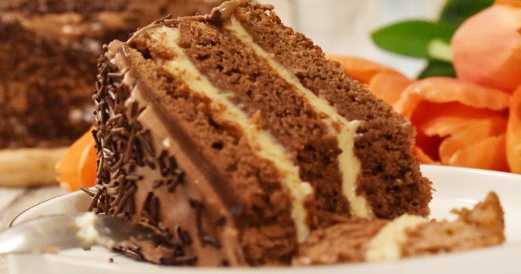 Tort brownie cu dulce de leche