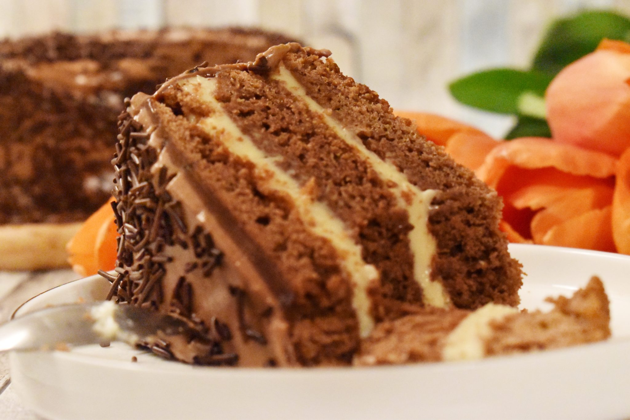 Tort brownie cu dulce de leche